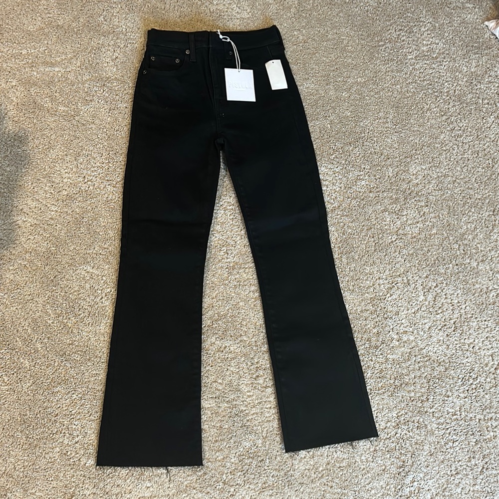 New with tags Pistola size 25 straight leg jet black jeans
